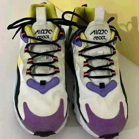 Nike Air Max 270 React Geometric Abstract 5Y - Picture 2 of 11